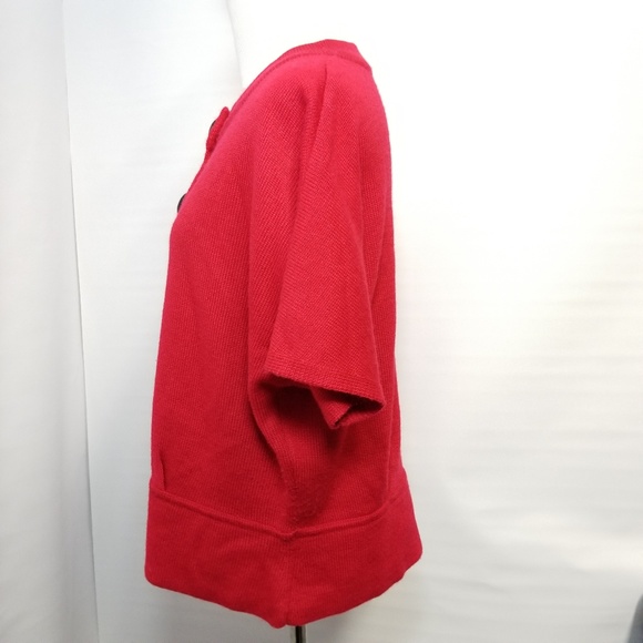 Style&Co. Red Button Cardigan Women Size Large - Picture 3 of 6